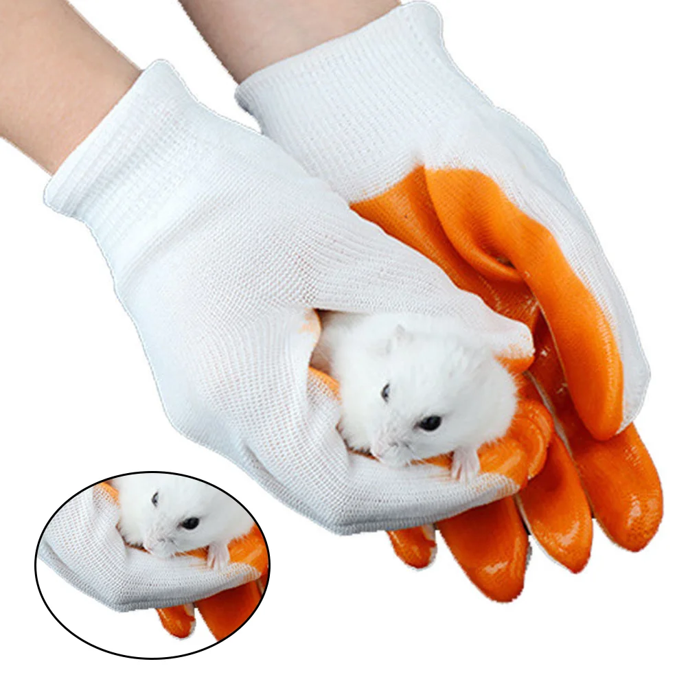 1 пара защитных перчаток для обработки животных Утолщение Перчатки для защиты от укусов Gardening Wild Animals Protection Gloves для хомяка 1
