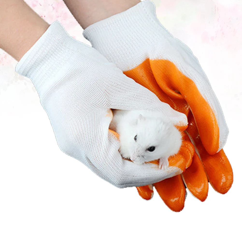 1 пара защитных перчаток для обработки животных Утолщение Перчатки для защиты от укусов Gardening Wild Animals Protection Gloves для хомяка 4
