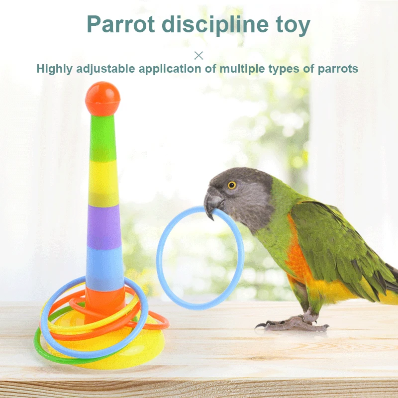 1 ~ 9 шт. Интересные мини-игрушки с железными кольцами, подходящие для интеллектуальных игр для попугаев, красочной кольцевой деятельности птицы 5