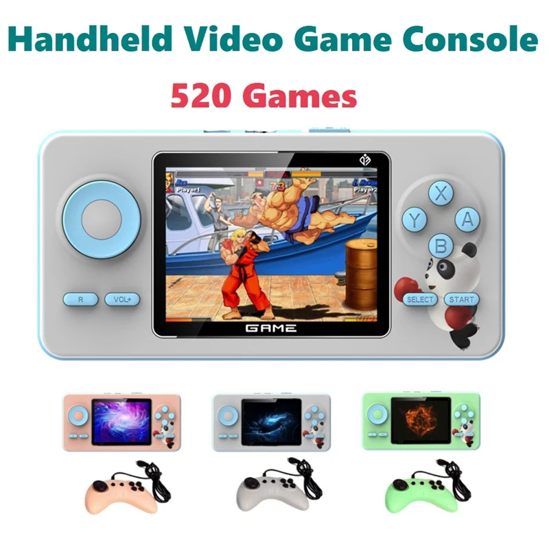 HFES 520 Games Видеоигровая консоль Ретро-игровой контроллер 2,4-дюймовый экран Портативный игровой плеер Режим для двух человек 0