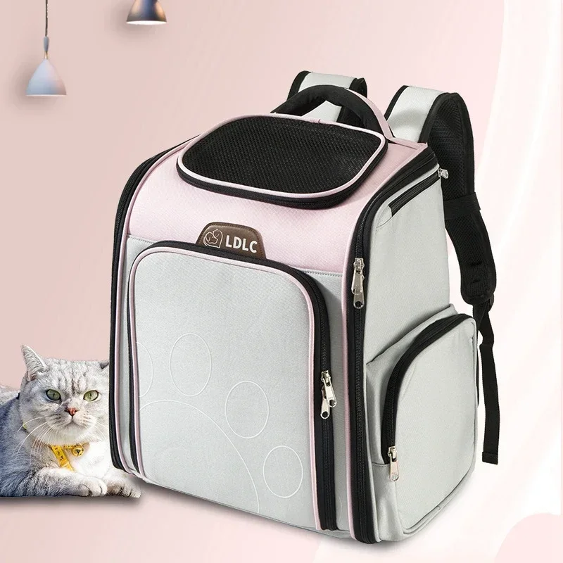  Рюкзак для домашних животных Портативная сумка для маленьких собак Расширяемая складная сумка для кошек Дышащая сетка На открытом воздухе Путешествия Доставка Ba 2
