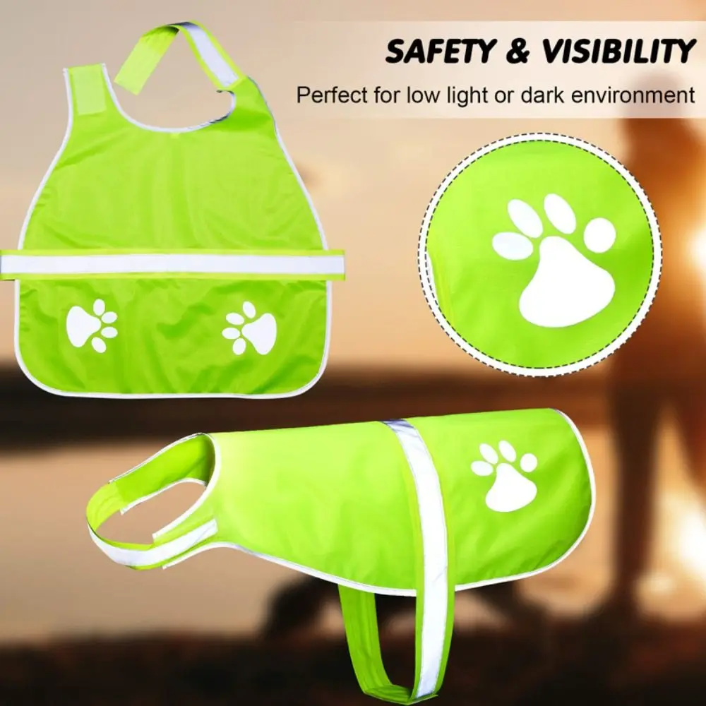 Водонепроницаемый светоотражающий жилет для собак Новый регулируемый куртка для собак высокой видимости На открытом воздухе Флуоресцентная одежда для собак 3