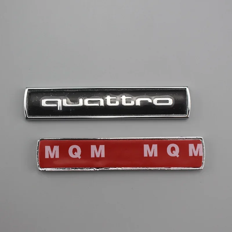 Alloy Авто Задняя Сторона Значок Наклейка Авто Багажник Наклейка Для Audi Quattro A5 B7 A6 TT 80 R8 A8 A7 A3 A4 B8 Q5 Q3 S3 A1 Q2 Аксессуары 4