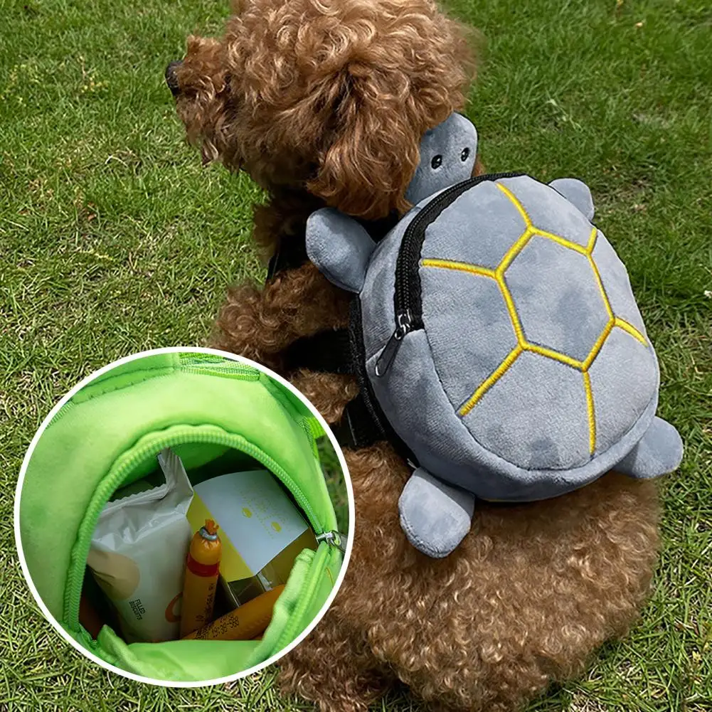  Рюкзак для собак Рюкзак для щенков Универсальный рюкзак для переноски домашних животных с быстросъемной пряжкой Регулируемая черепаха в форме черепахи для собак 4