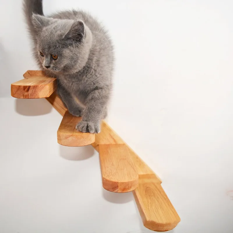  Сизаль Дерево Лестница для скалолазания Кошка Игрушка Настенная Лестница из массива дерева Лестница для скалолазания Товары для домашних животных 3