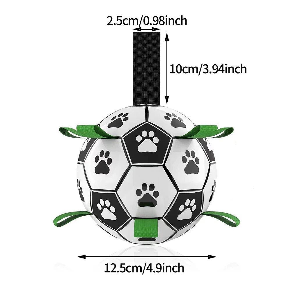 Футбольные игрушки для собак Интерактивные футбольные игрушки для домашних животных Щенки Тренировка на открытом воздухе Футбол Устойчивый к скрежетанию зубами Жевательные игрушки для собак 2