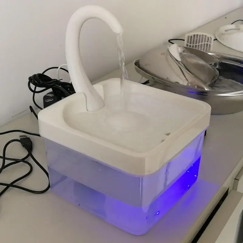 L Автоматический фонтанчик для воды для кошек с краном Диспенсер для воды Поилка Кормушка для домашних животных с USB-водяным насосом и фильтром Хлопок 1
