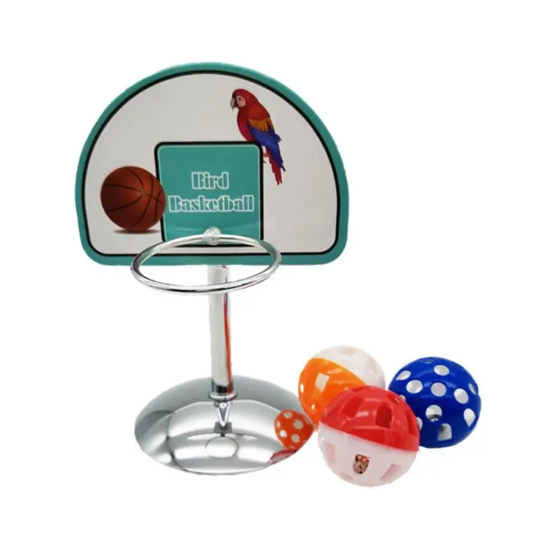 2022 Новый домашний попугай Баскетбольное кольцо Реквизит Попугай Колокольчики Мячи Головоломка Игра Жевать Играть Игрушки 2