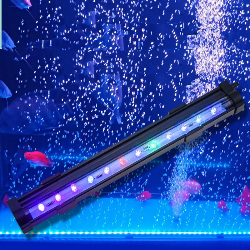 AC110V-220V Многоцветный подводный аквариум Светодиодный пузырьковый свет Воздушные камни Аквариум Воздушная завеса Пузырьковая светодиодная лампа Aquariu 0