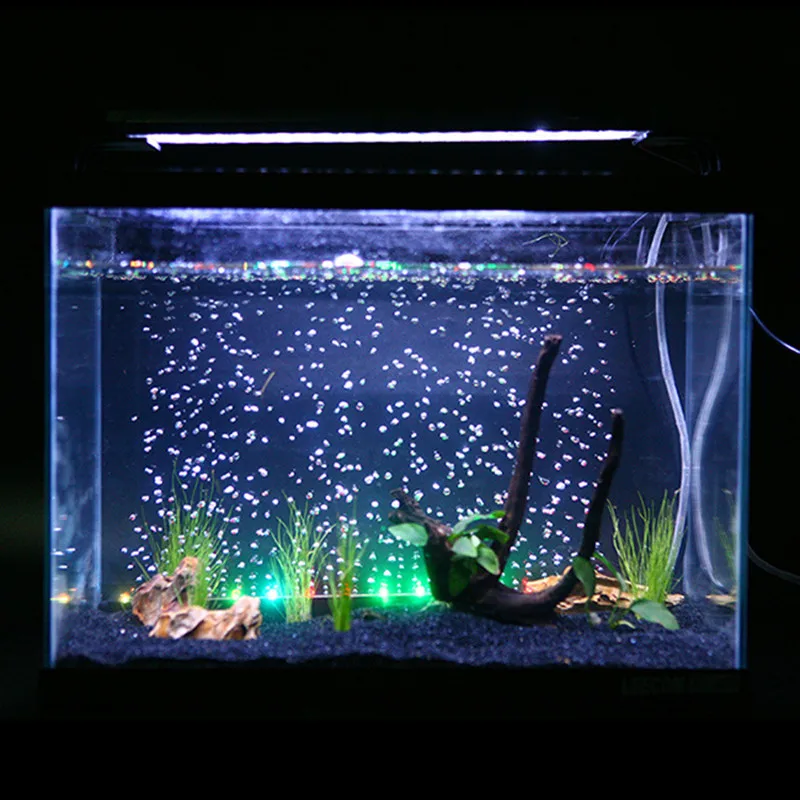 AC110V-220V Многоцветный подводный аквариум Светодиодный пузырьковый свет Воздушные камни Аквариум Воздушная завеса Пузырьковая светодиодная лампа Aquariu 1