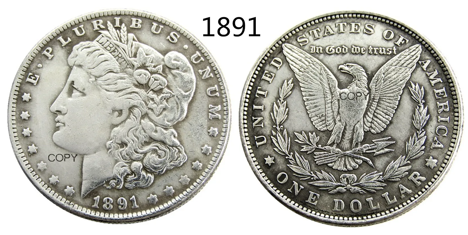 Монеты США 1891 P-S-CC-O Монеты Морган Доллар Копия 0