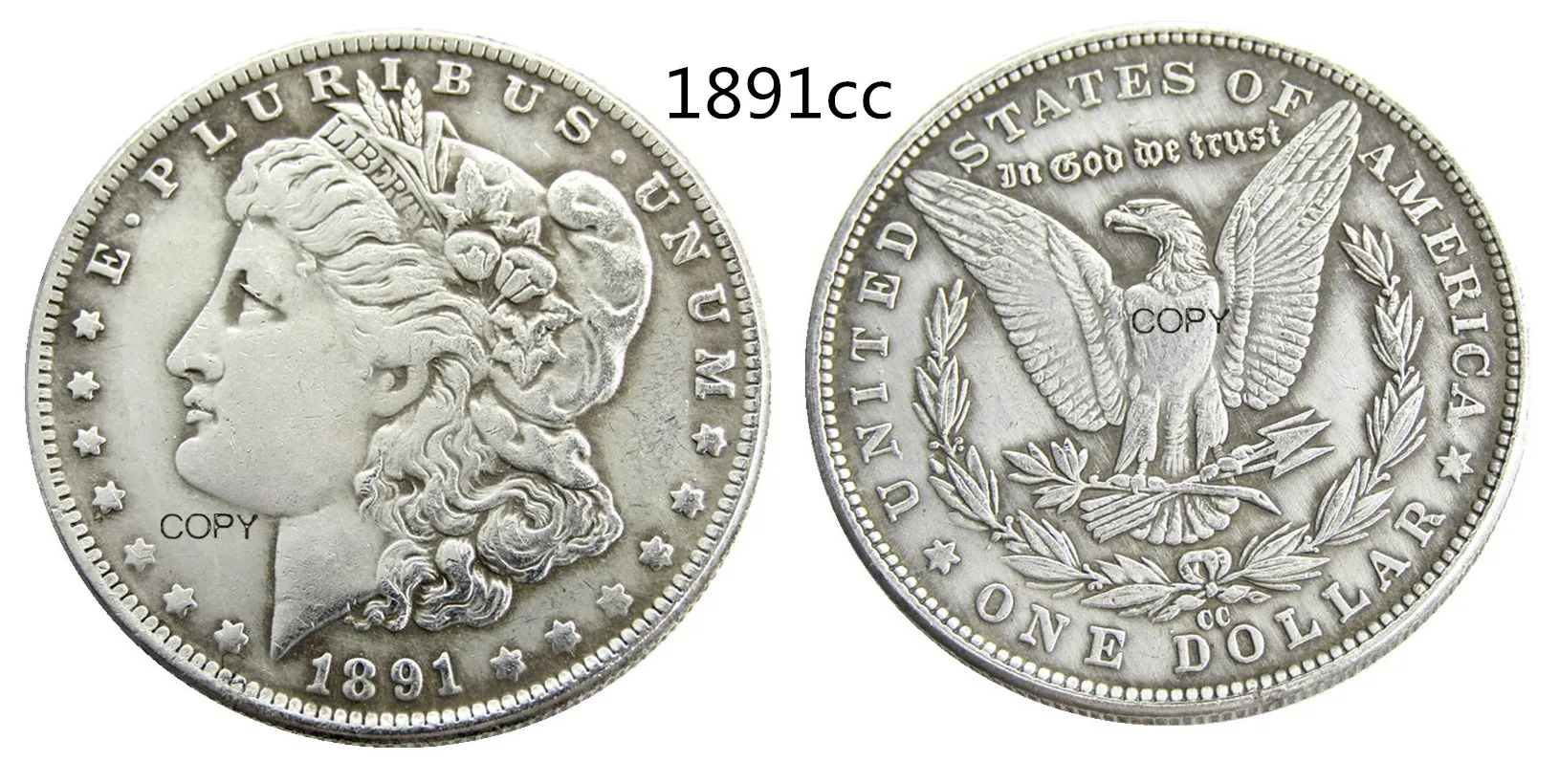 Монеты США 1891 P-S-CC-O Монеты Морган Доллар Копия 1