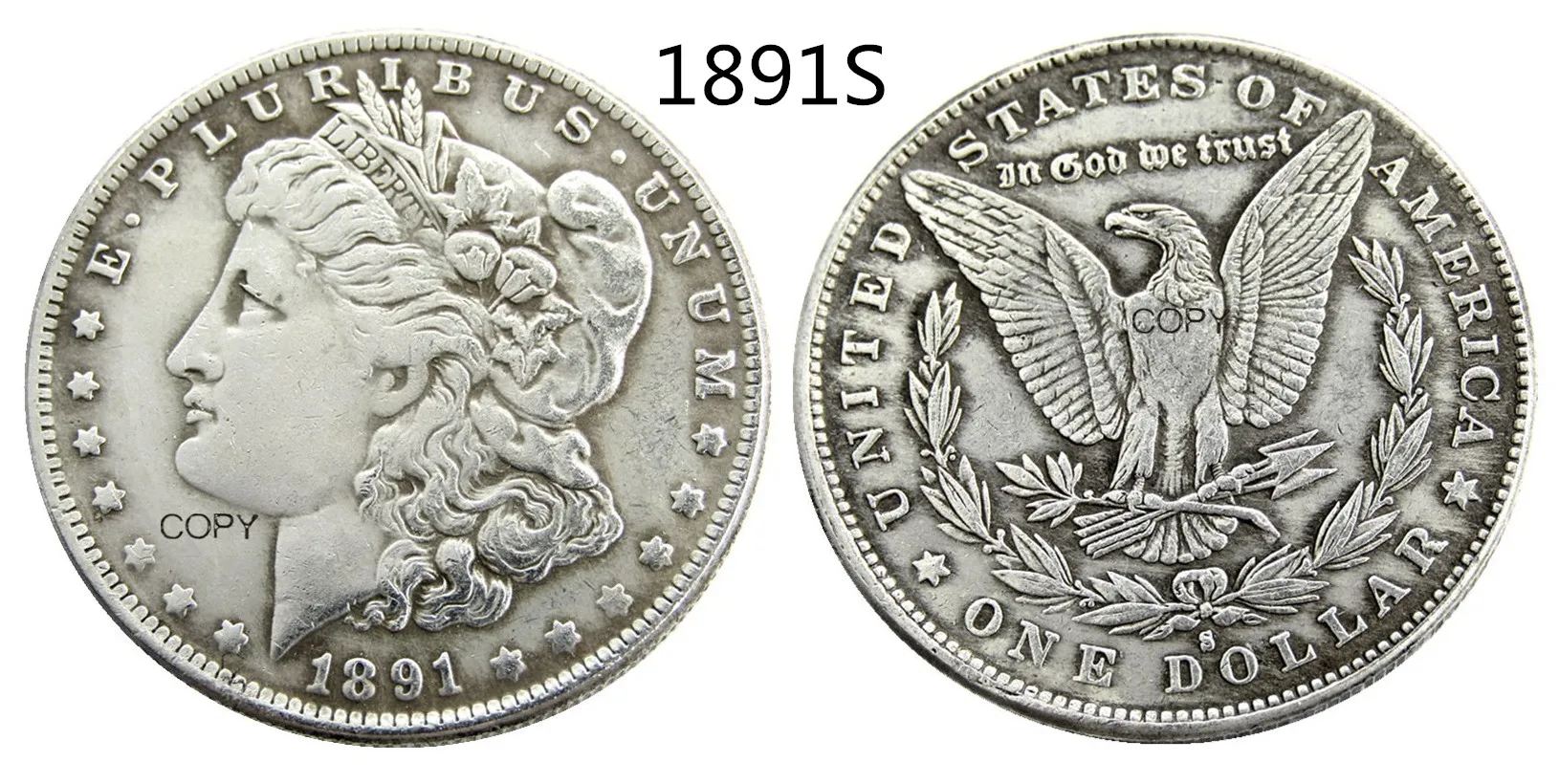 Монеты США 1891 P-S-CC-O Монеты Морган Доллар Копия 3