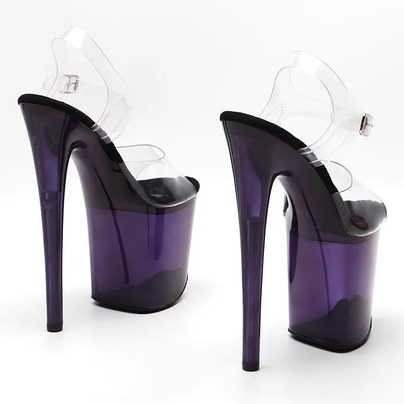 сексуальная леди 20 см / 8 дюймов с блестящим ПВХ starp маленький открытый носок платформа на высоком каблуке сандалии pole dance обувь 134 3