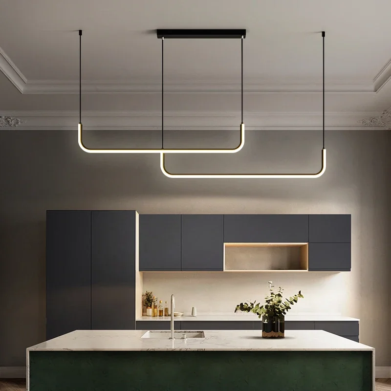 Современные минималистичные светодиодные подвесные светильники для столовой, кухни, ресторана, дизайна, подвесной люстры, светильника 0