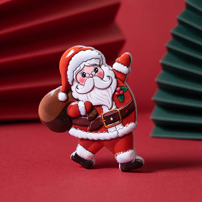 Креативные рождественские украшения Смоляные магниты для холодильника Санта-Клаус Снеговик Магниты для холодильника Магнитные наклейки Рукоделие 4