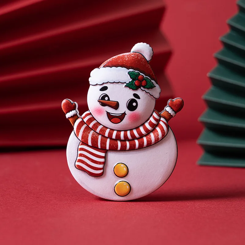 Креативные рождественские украшения Смоляные магниты для холодильника Санта-Клаус Снеговик Магниты для холодильника Магнитные наклейки Рукоделие 5