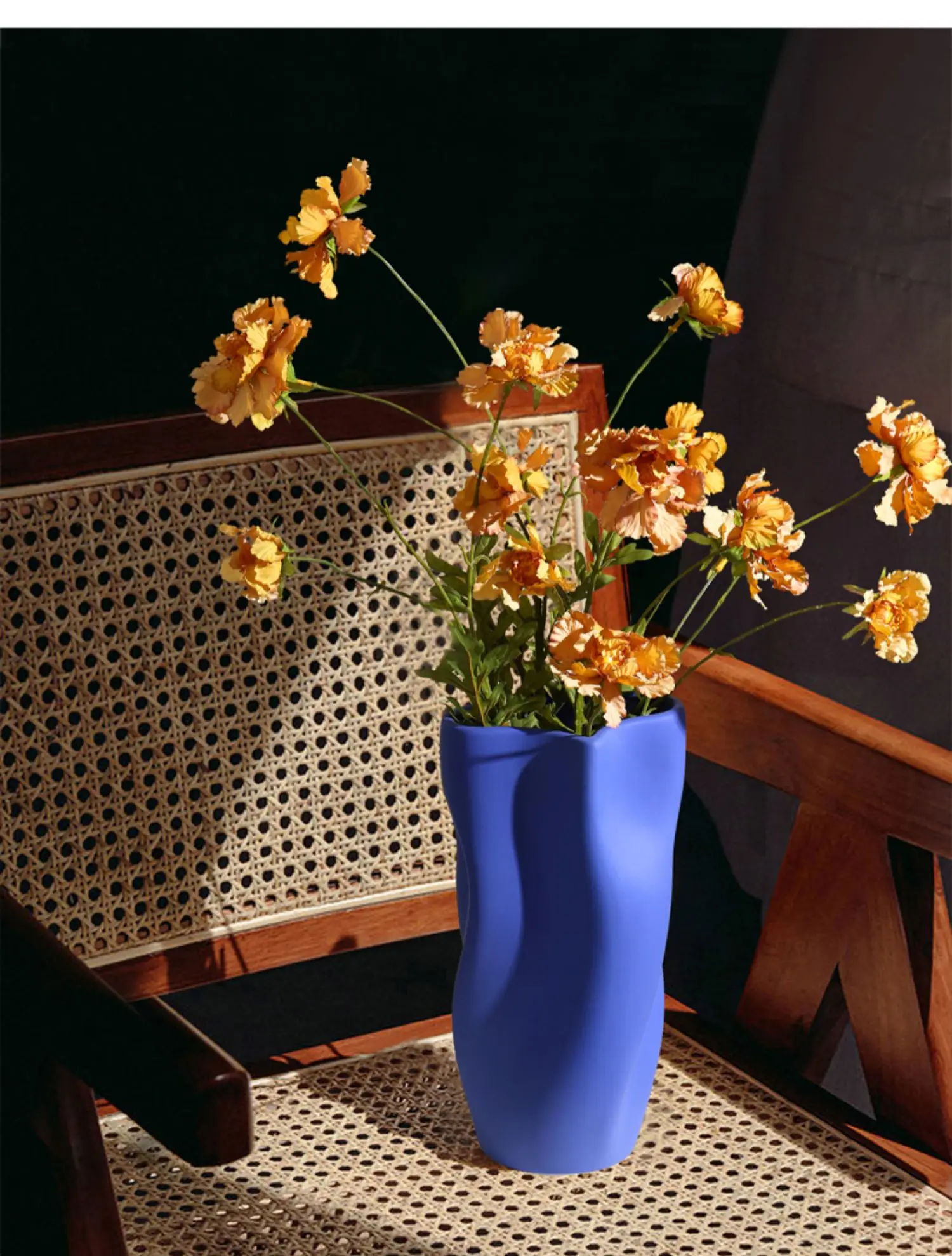 Высококачественные плиссированные вазы Morandi, цветочная композиция в гостиной, керамическое скандинавское творчество, минималистичный тумба под телевизор 5