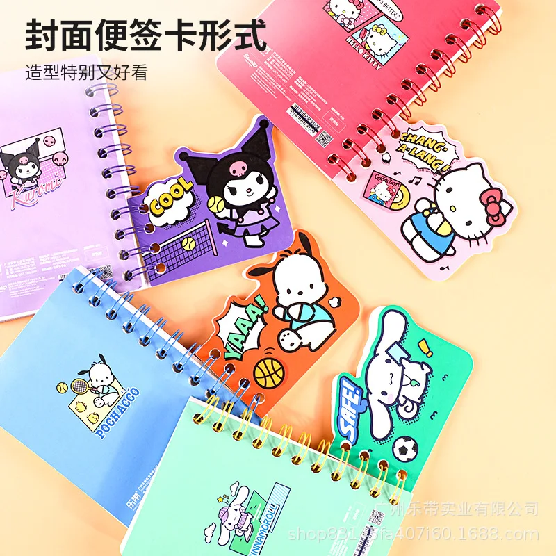 5pcs A6 Sanrio Аниме Kawaii Kuromi My Melody Cinnamoroll Hello Kitty Little Cartoon Notebook Дневник студента Канцелярские товары оптом 2