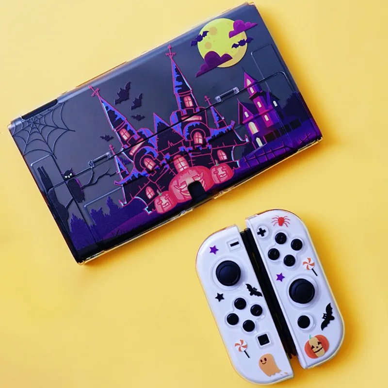 Хэллоуин Чехол Карточная коробка для Nintendo Switch Oled Игровая консоль NS Joy Con Контроллер Оболочка Мягкий силиконовый защитный чехол 2