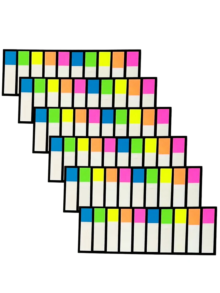 6 наборов стильных удобных блокнотов для книг Записываемые перемещаемые аннотации Классификация файлов Цветные закладки Липкие вкладки 3