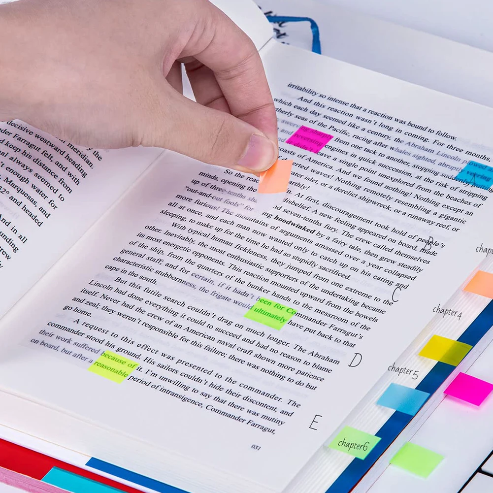 6 наборов стильных удобных блокнотов для книг Записываемые перемещаемые аннотации Классификация файлов Цветные закладки Липкие вкладки 5
