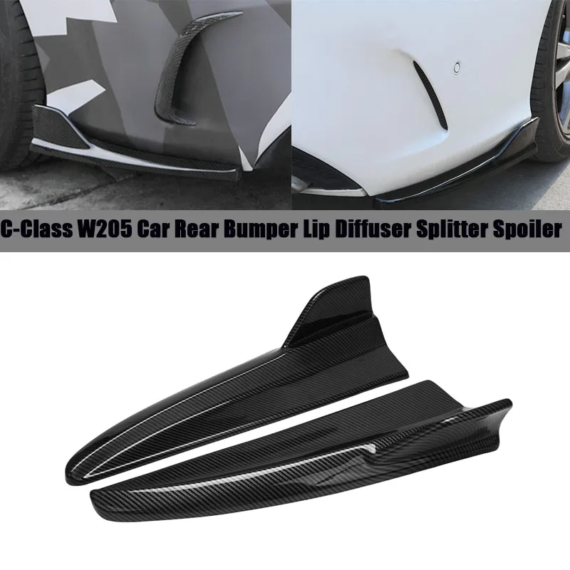 Автомобильный задний бампер Губа диффузора Разветвитель Спойлер для Mercedes Benz C-Class W205 C180 C200 C300 C63 2015-2021 0
