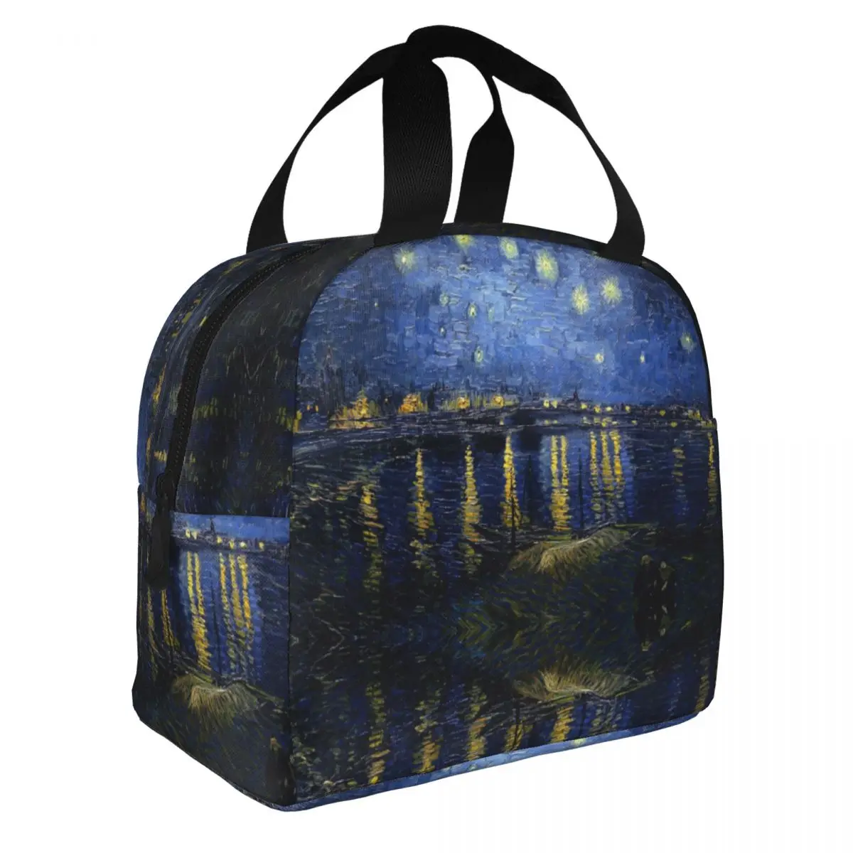 Звездная ночь над Роной Изолированные сумки для ланча Термосумка Контейнер для обеда Винсент Ван Гог Тоут Сумка Бенто 0