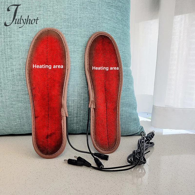  Стельки с подогревом Вставки для зимней обуви USB Заряженные электрические стельки для обуви Ботинки Согревайтесь мехом Подушечки для ног Стелька для обуви 0