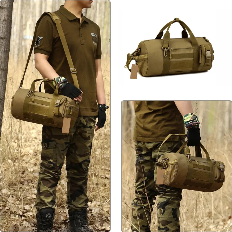 Men Gym Pack Маленькая тактическая спортивная сумка Обувь Хранение Спортивная сумка с нашивкой Военные сумки через плечо Molle для фитнеса на открытом воздухе 1