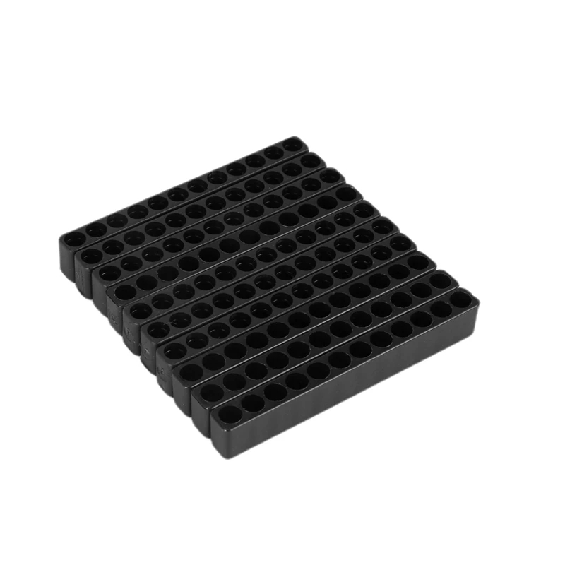 50 шт. 12-отвертка с 12 отверстиями держатель бит коробка блок черный для шестиугольной ручки 6,35 мм 0