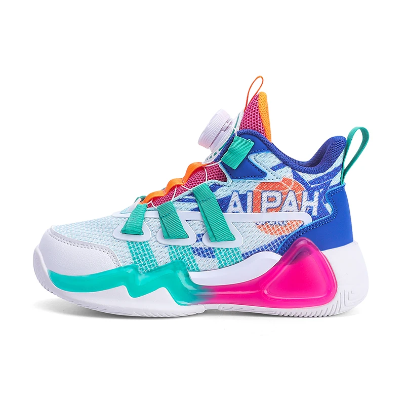 Новая детская обувь Баскетбольная обувь для мальчиков Высокие детские кроссовки для девочек На открытом воздухе Бег Спорт Теннис Легкая атлетика Кроссовки Обувь 1