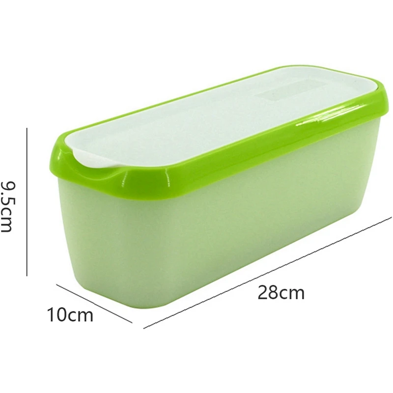 2X Контейнеры для мороженого для многоразового хранения в морозильной камере (зеленый) 4