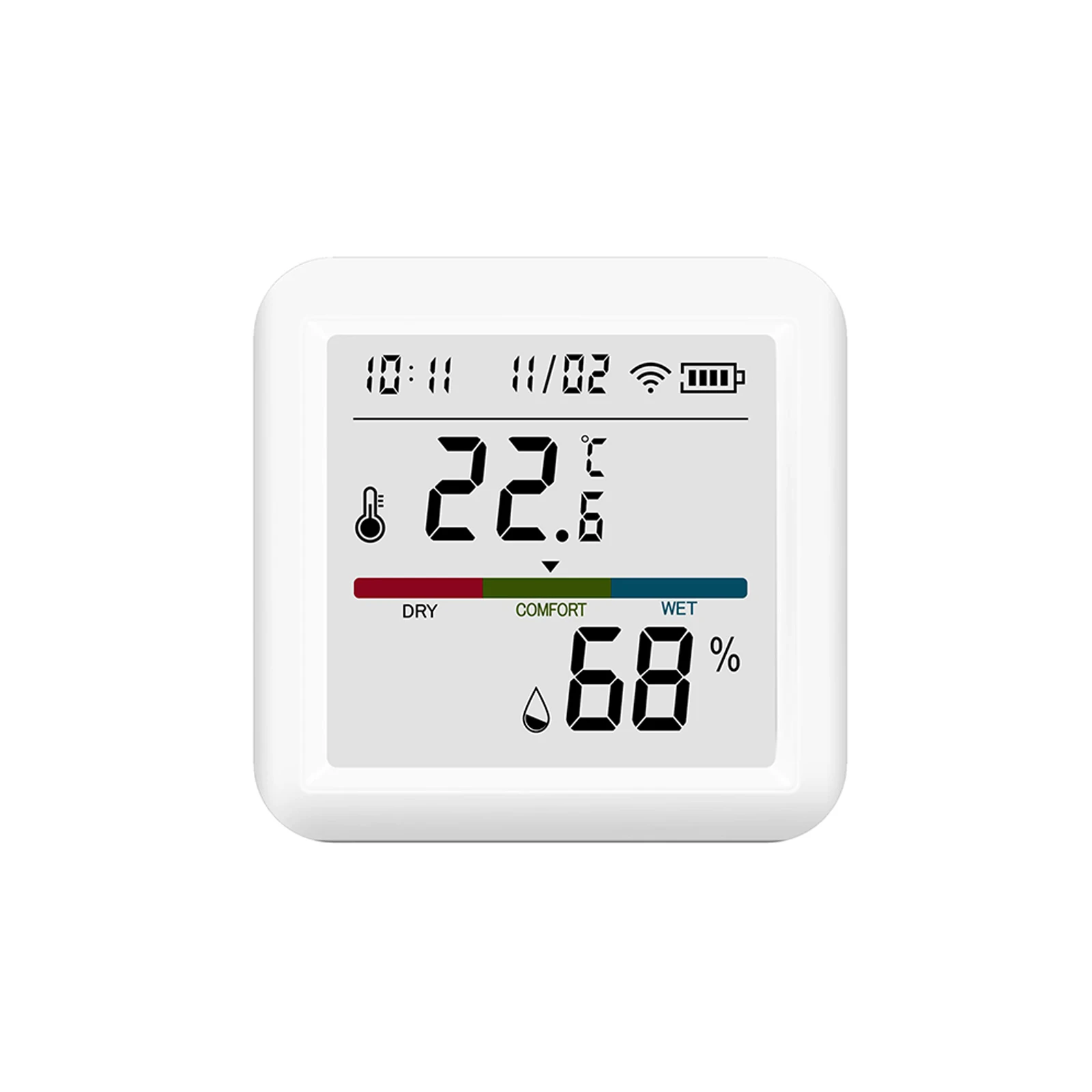  1 / 3 шт. Tuya Smart WIFI Датчик температуры и влажности Внутренний гигрометр Термометр с ЖК-дисплеем Поддержка Alexa 4