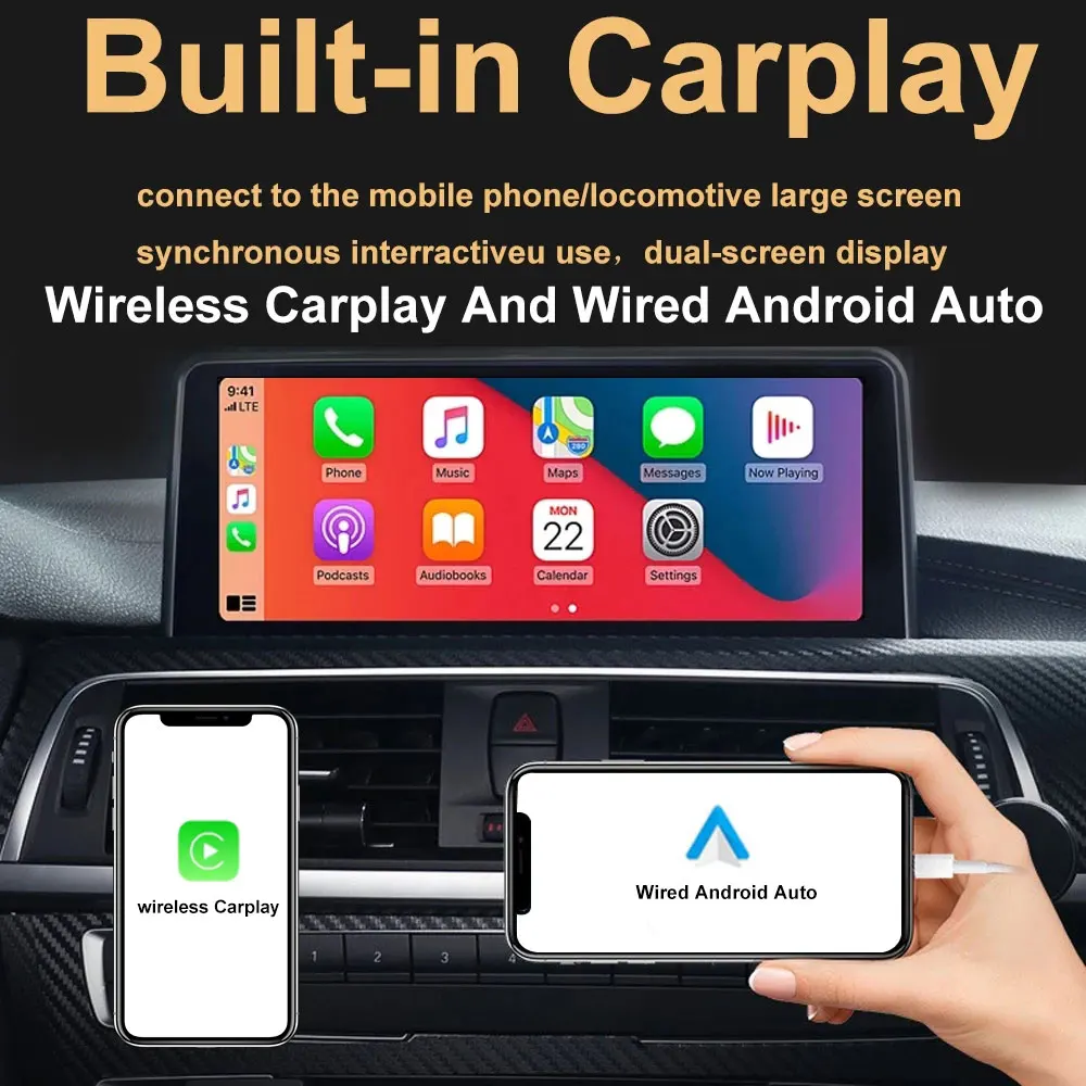 для BMW F10 F11 2010-2017 Android 13 ID8 Экран 10,25 дюйма Авто Carplay Монитор Головное устройство Мультимедийная навигация Видеоплеер 2
