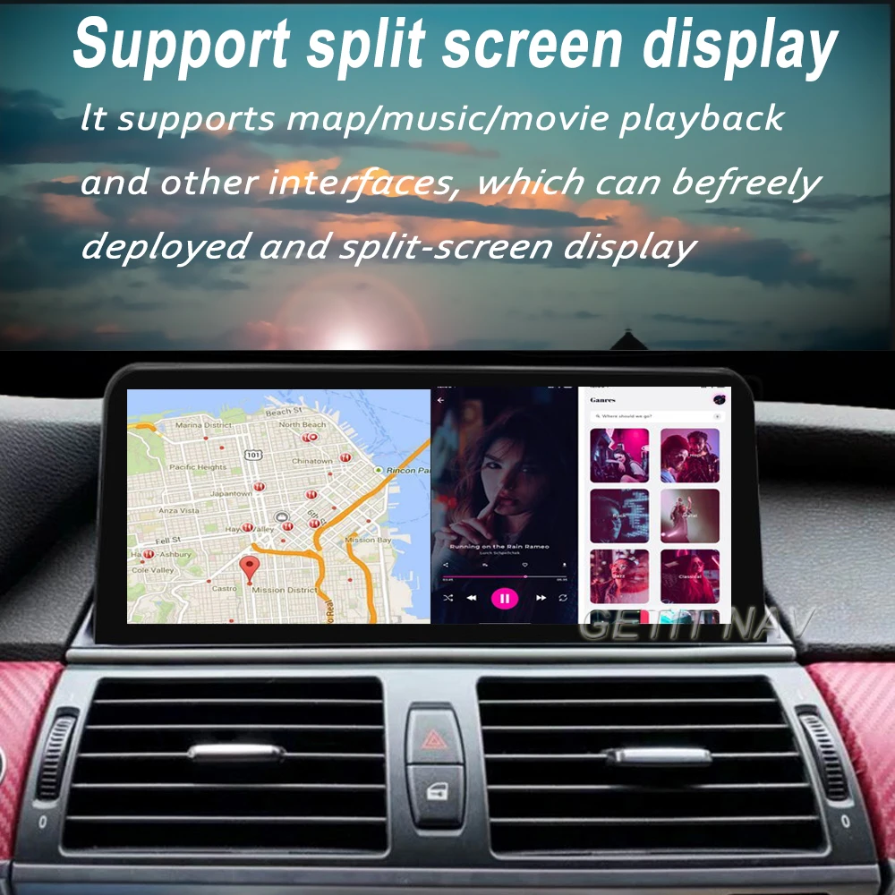 для BMW F10 F11 2010-2017 Android 13 ID8 Экран 10,25 дюйма Авто Carplay Монитор Головное устройство Мультимедийная навигация Видеоплеер 4