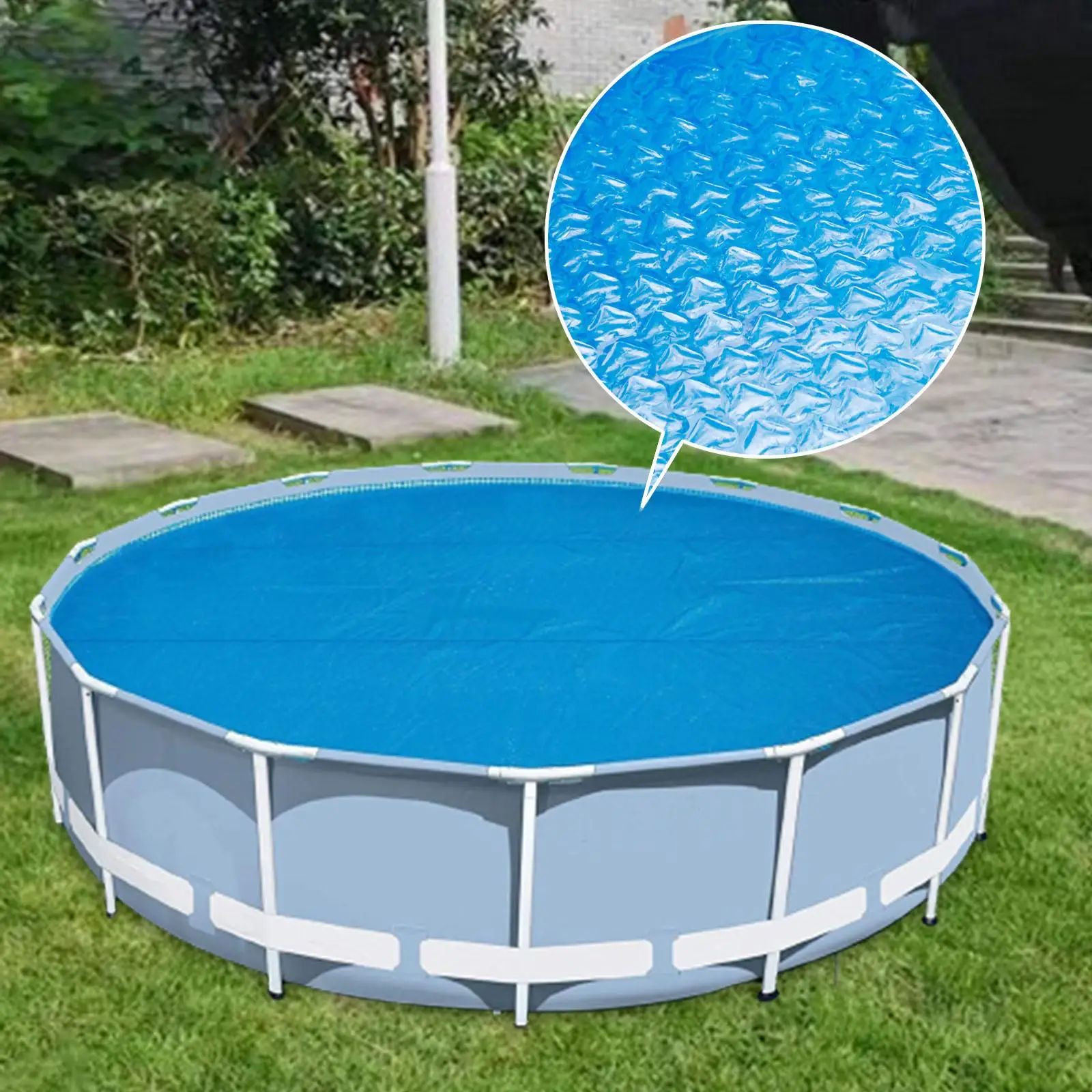 Крышка для плавания Круглая теплоизоляция Прочность Бассейн Тканевый чехол для спорта Крытый надувной бассейн Бассейн на открытом воздухе 0