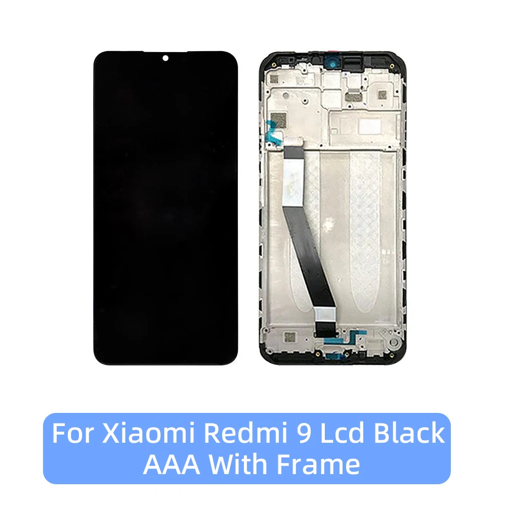 6,53 дюйма дисплей для Xiaomi Redmi 9 LCD Сенсорная панель Стеклянный экран Дигитайзер в сборе Замена Бесплатная доставка с рамкой 4