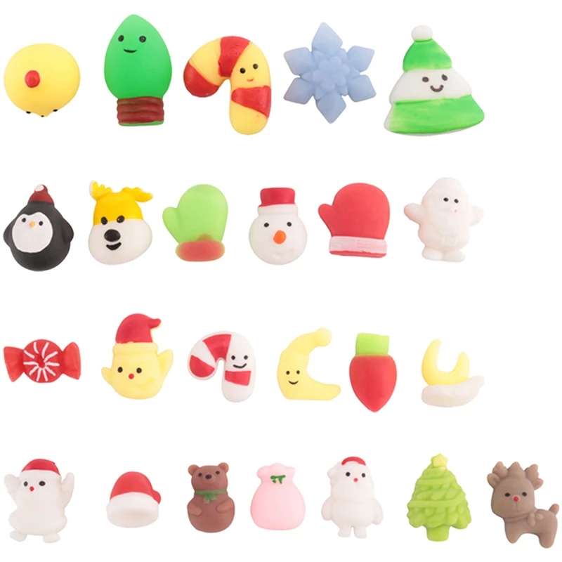 Адвент Календарь на 2023 год Рождественский календарь обратного отсчета Игрушка 24 шт. Разные милые игрушки для детей с животными моти 2
