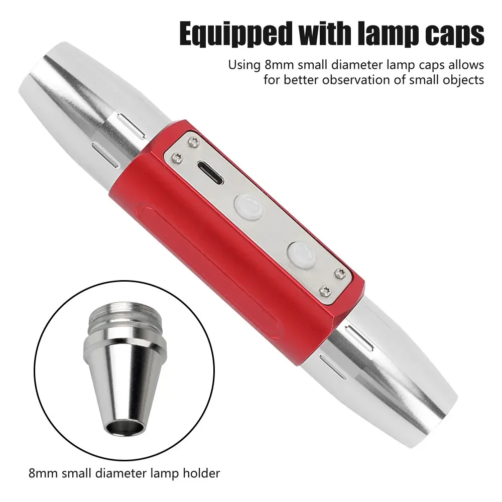 Специальный фонарик с сильным светом для нефритовых ювелирных идентификационных фонариков USB перезаряжаемый 6-цветный фонарик 5