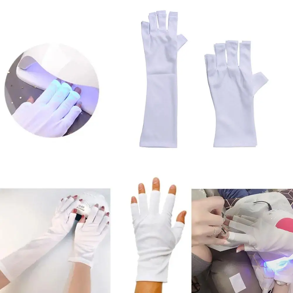 Anti UV Маникюр Перчатки для ногтей Профессиональная защита рук Вентилируемый солнцезащитный крем для ногтей Сушилка Инструменты Светодиодная лампа Радиационный O1N2 1