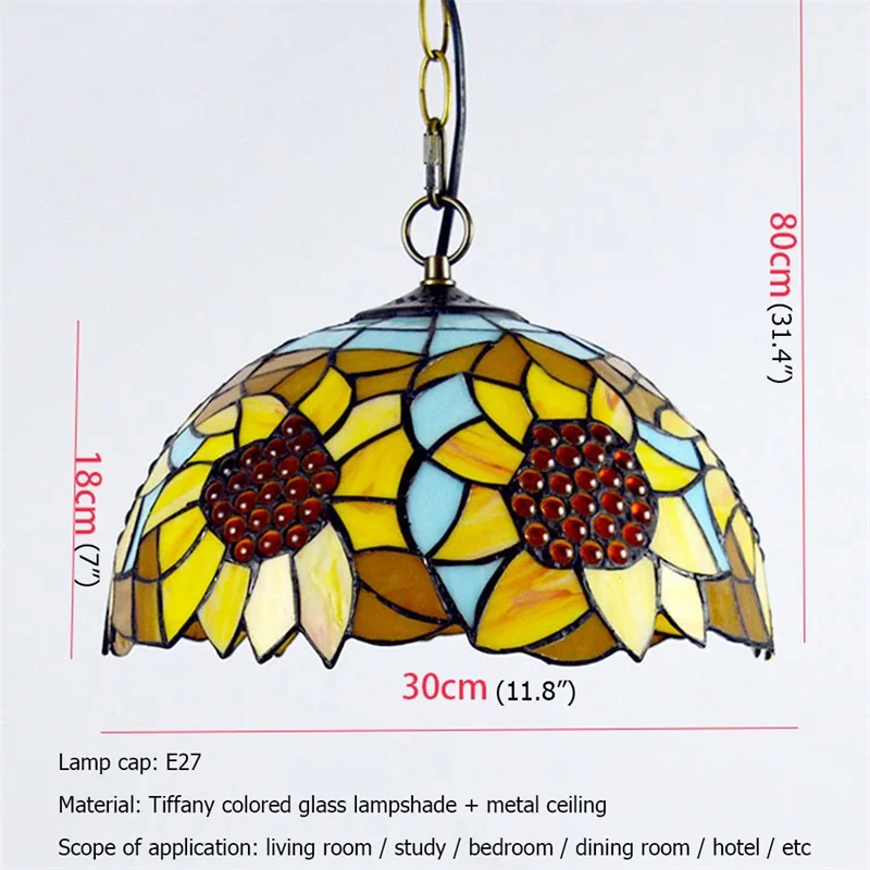 DEBBY Tiffany Подвесной светильник Светодиодная лампа Современные креативные светильники для украшения домашней столовой 5