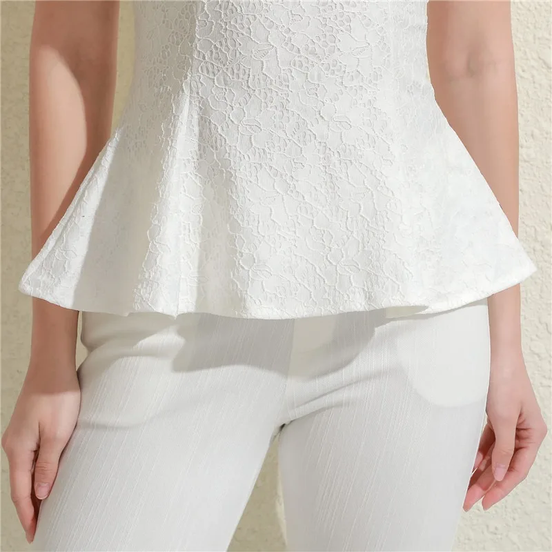 2023 Новая мода Женские повседневные летние кружевные майки Сексуальные рубашки с глубоким U-образным вырезом Рубашки Сплошные топы Camis Blusas 5
