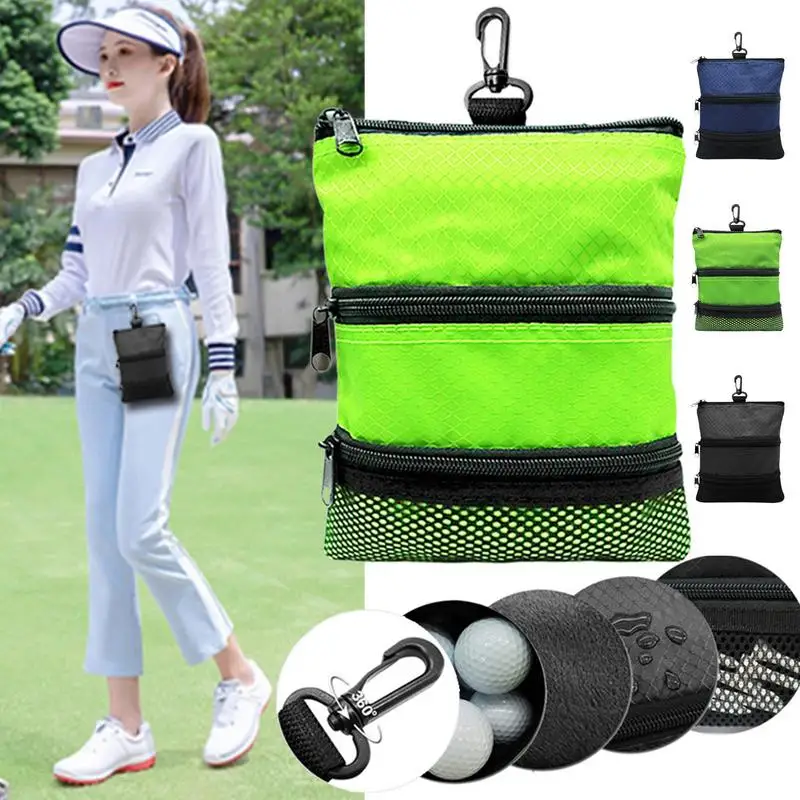  Легкая сумка для мяча для гольфа Хранение футболок для гольфа с карабином Поясная сумка Небольшие спортивные аксессуары Сумка для мужчин и женщин 1