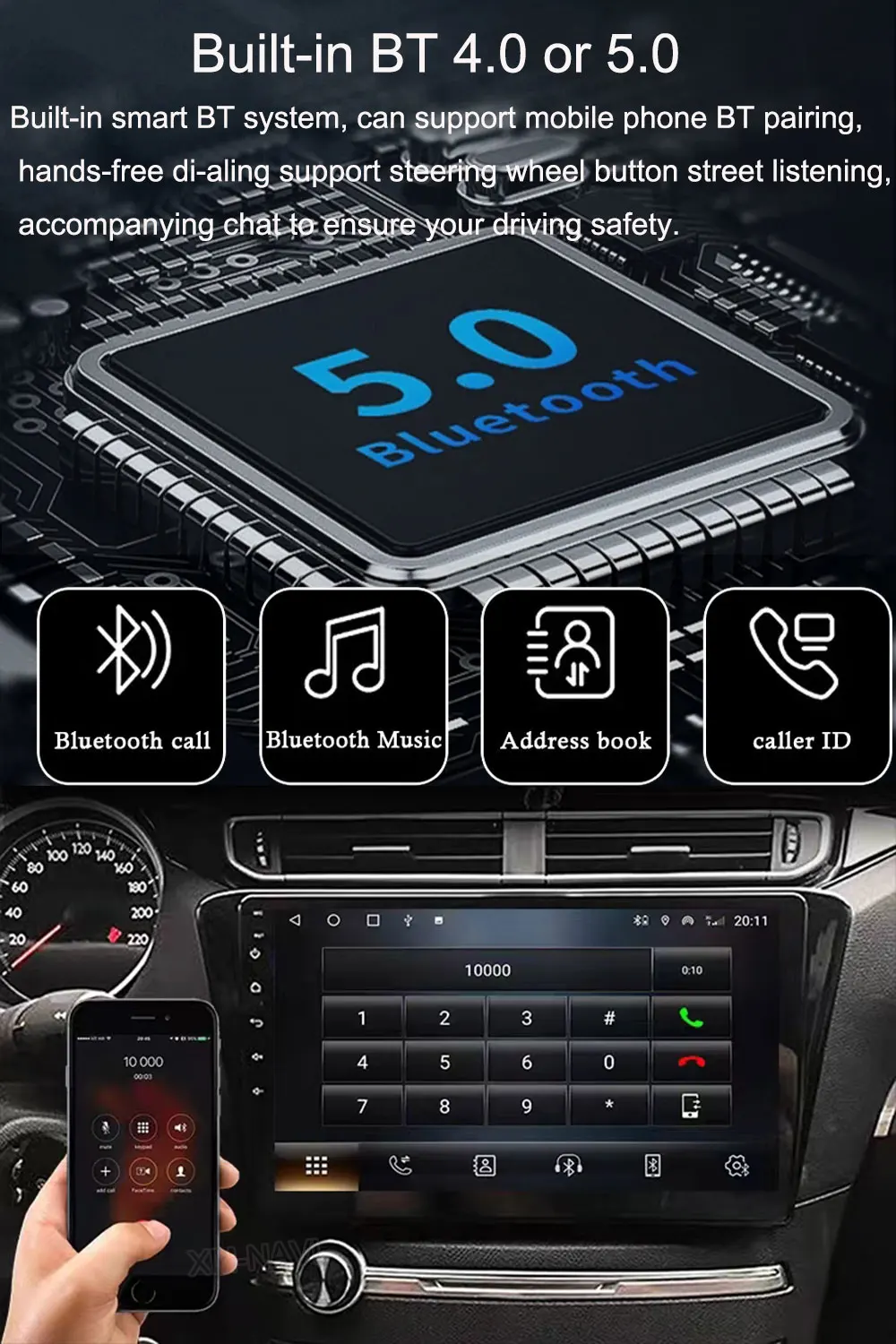 7 дюймов для Volvo XC70 V70 S60 2005 - 2009 Android Автоматическая навигация GPS DSP Carplay WIFI Android 13 Разрешение Bluetooth Система 4