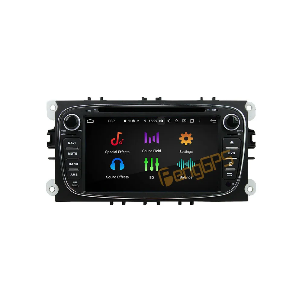 Для Ford Mondeo 2007 - 2010 Черный Android Авто Радио Стерео Мультимедиа DVD Плеер 2 Din Autoradio GPS Navigation PX6 Unit Screen 3