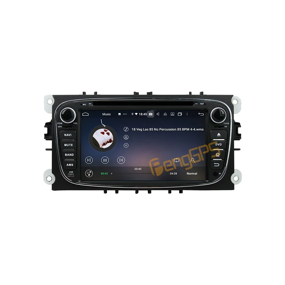 Для Ford Mondeo 2007 - 2010 Черный Android Авто Радио Стерео Мультимедиа DVD Плеер 2 Din Autoradio GPS Navigation PX6 Unit Screen 4