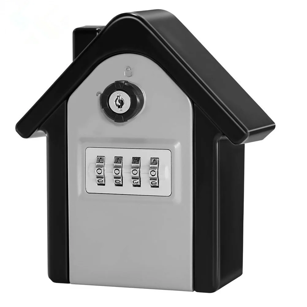 Портативный сейф для ключей от пароля Настенный шкаф для хранения Замок Шкаф Цинковый сплав