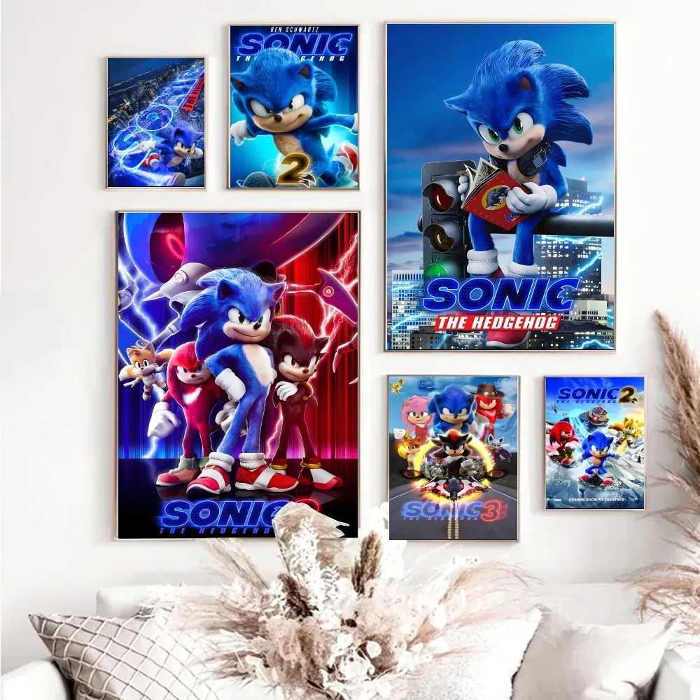 Supersonic-S-Sonic-Game Плакат Ретро Крафт-бумага Винтажная комната Домашний бар Кафе Декор Эстетическое искусство Настенная живопись