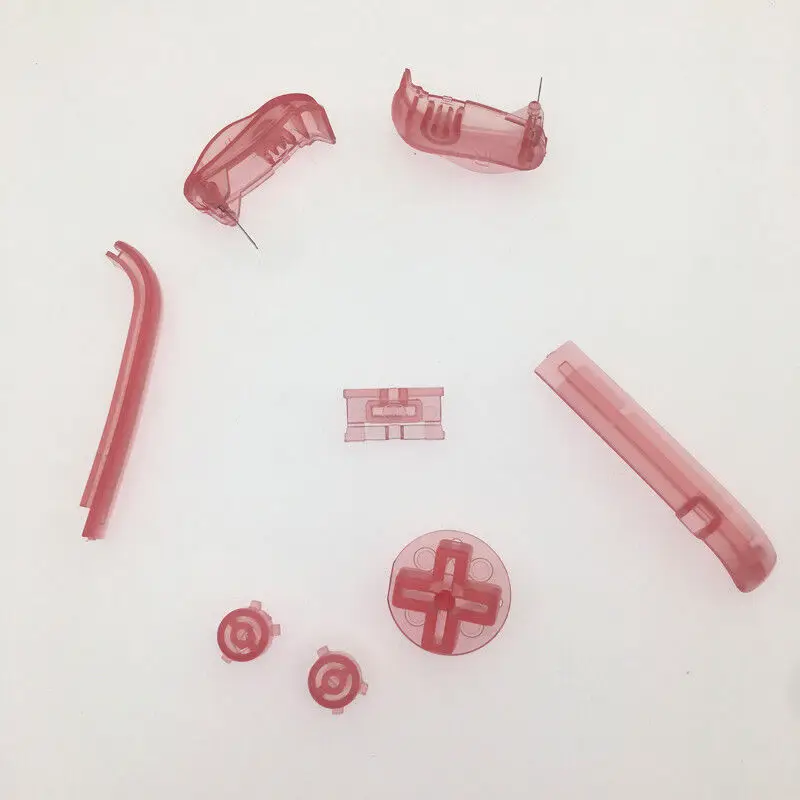 Прозрачный розовый набор полных кнопок Запасные части для Nintendo GameBoy Advance GBA 1